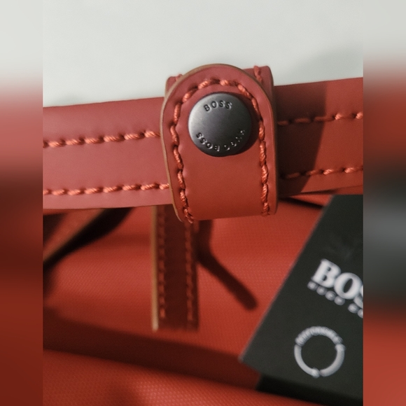 NWT Hugo Boss x Russell Athletic Square Backpack Red - Picture 11 of 16